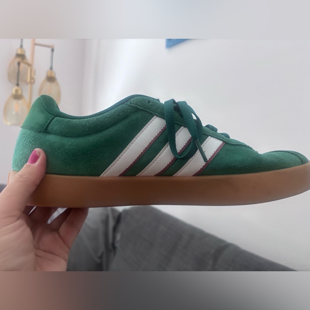 Men’s Adidas VL Court Green Sneakers, size 11